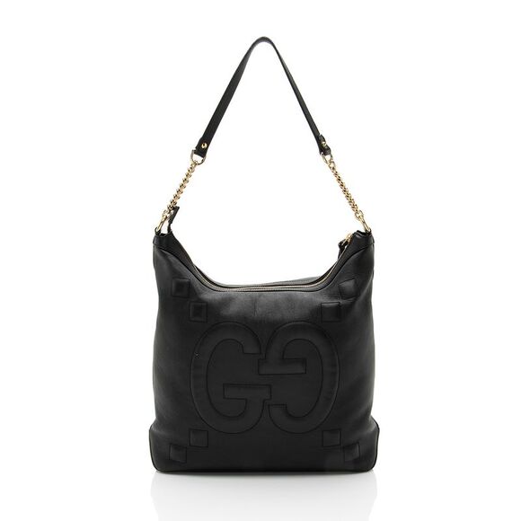 Gucci GG Embossed Calfskin Apollo Shoulder Bag